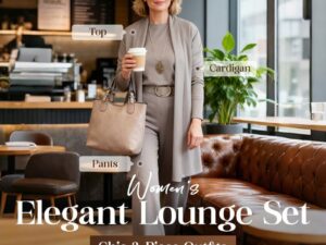 ⏳Weekend Special⏰Elegant 3-piece Set Including Long Cardigan. Top and Pants💞