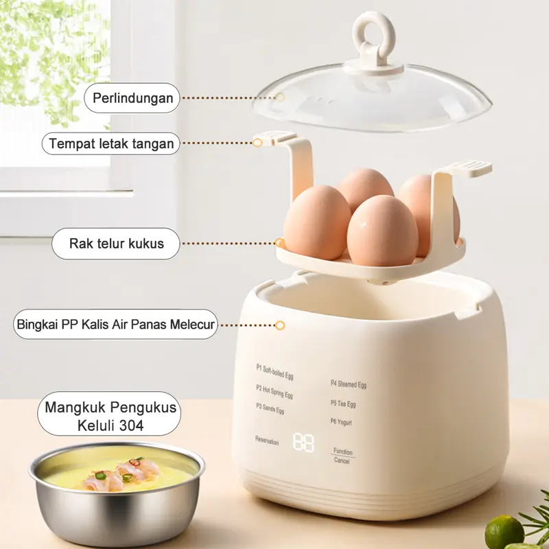 ๐ฅโจ Telur Sempurna Setiap Kali SIMMO Smart Egg Steamer - Letak Telur โข Tekan Butang โข Terus Siap Tanpa Gagal - ๐ฅ Produk Paling Laris Minggu Ini