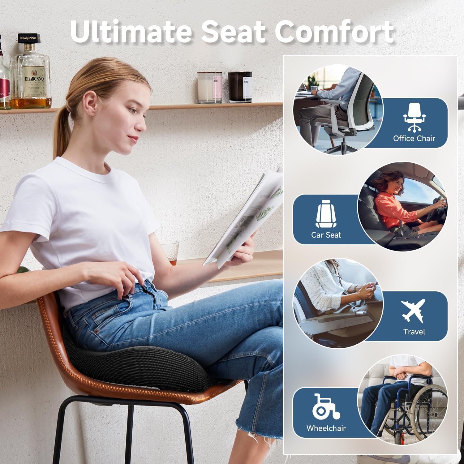 🎁Ergonomic Memory Foam Seat Cushion