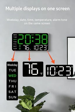 📢📢49% OFF!! ⏰Multifunctional decorative LED digital wall clock. the limitless digital clock for the modern Norwegian home