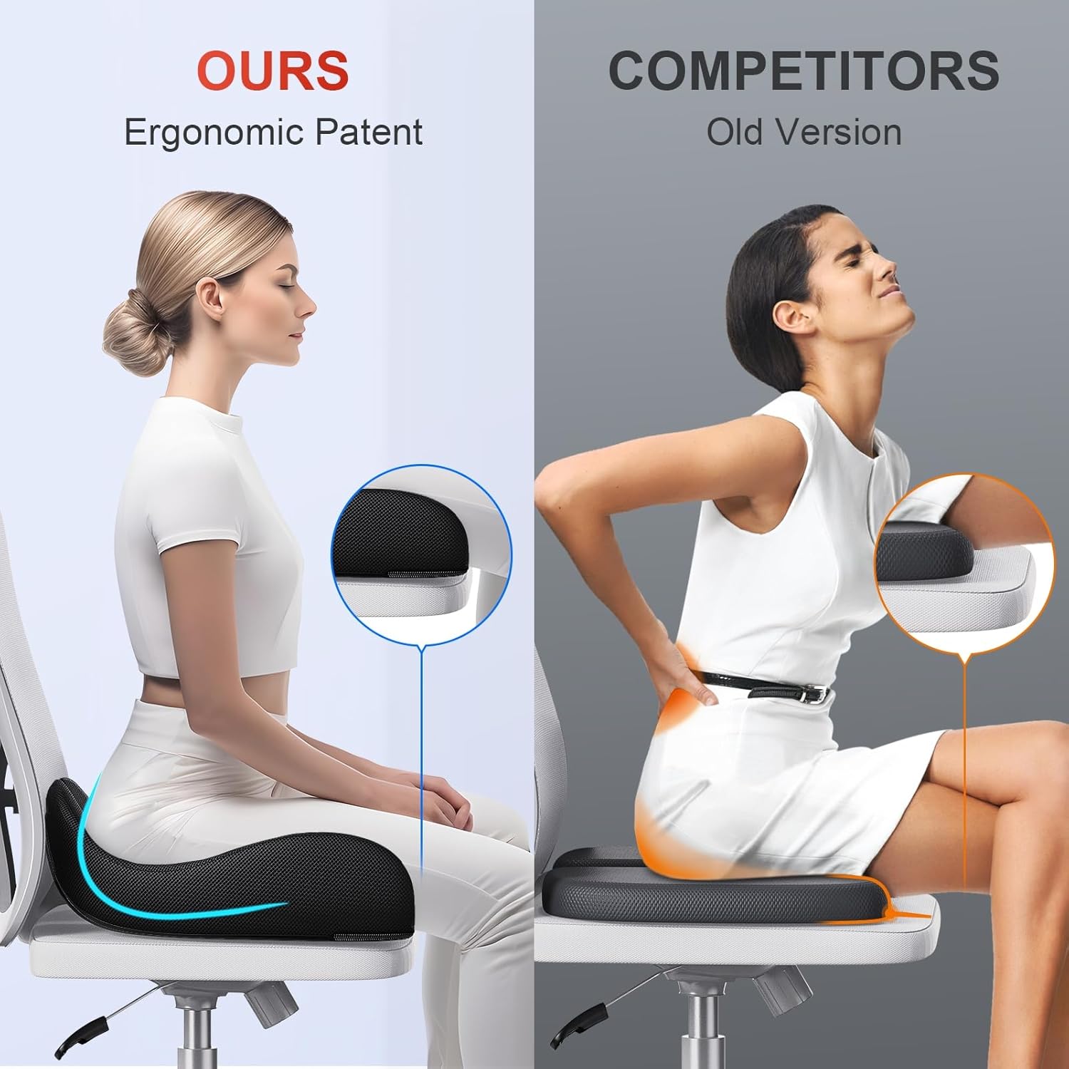🎁Ergonomic Memory Foam Seat Cushion