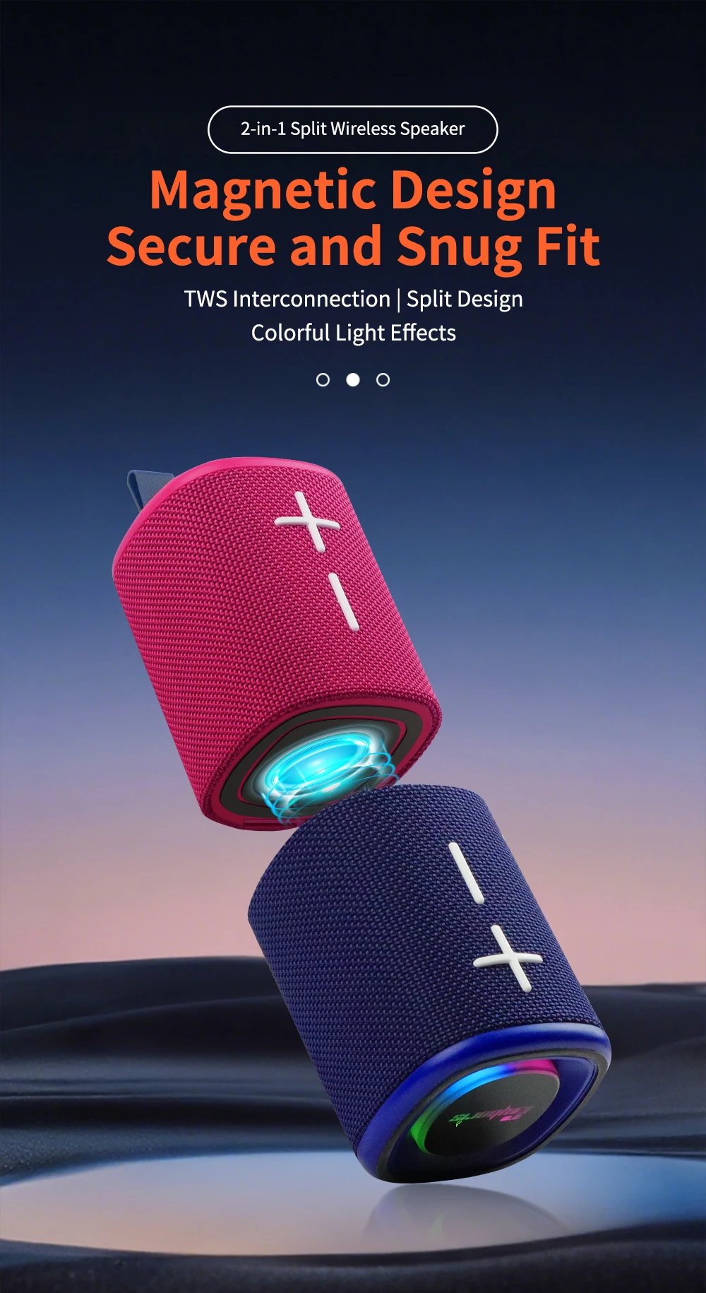 2 in 1 Magnetic Split Bluetooth Speaker