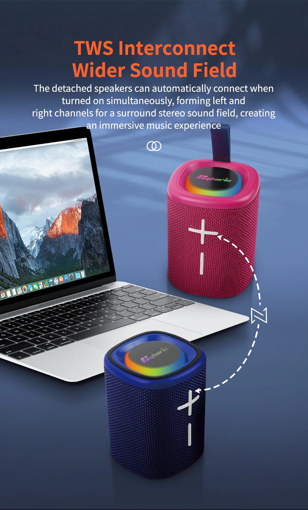 2 in 1 Magnetic Split Bluetooth Speaker